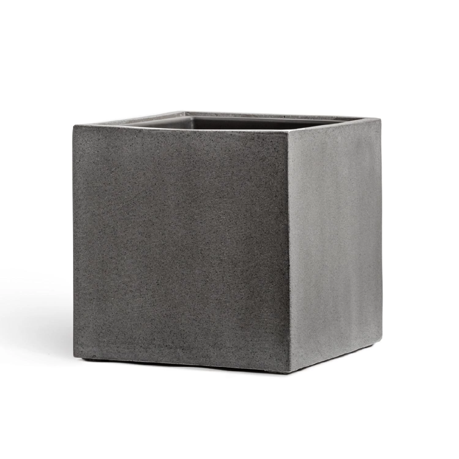 Кашпо TREEZ Effectory Beton - Куб, Тёмно-серый бетон