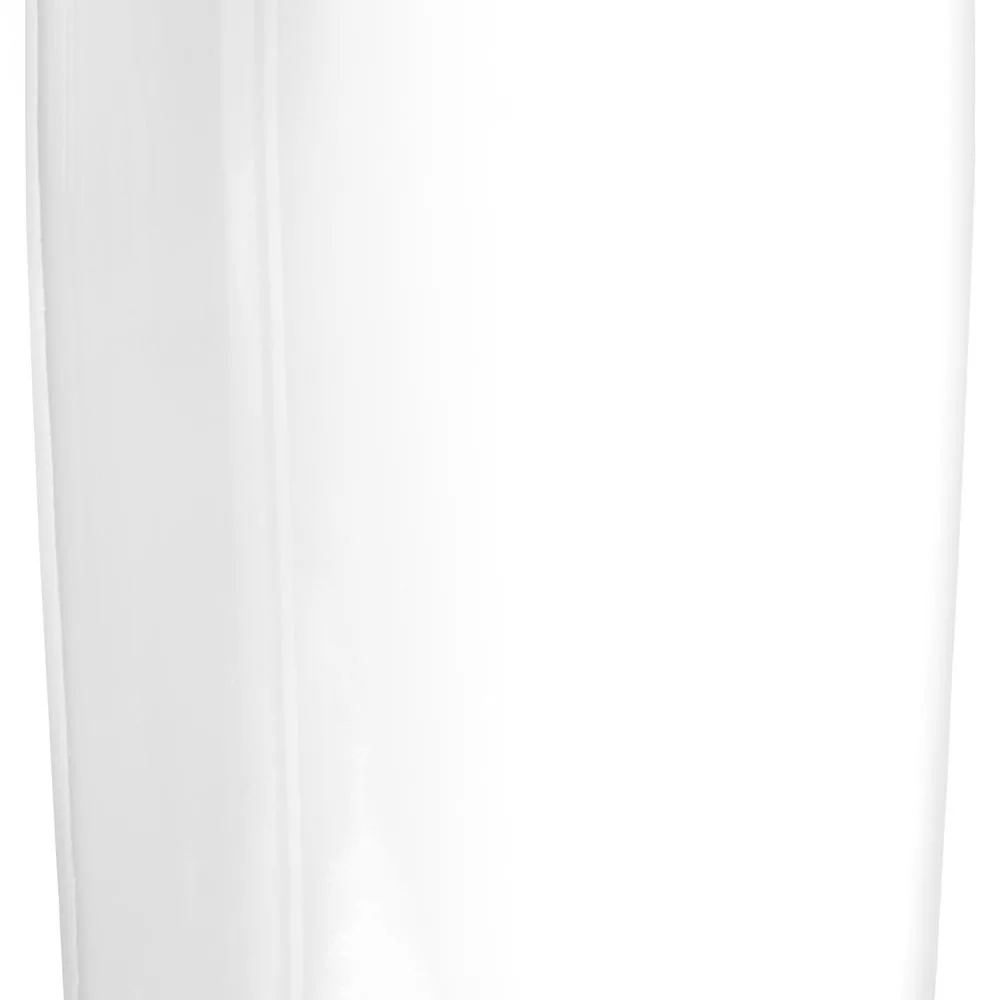 Кашпо TREEZ Effectory Gloss - Низкая широкая чаша, Белый глянцевый лак