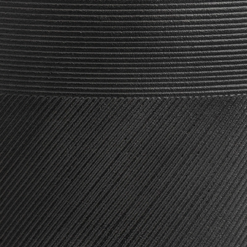 Кашпо TREEZ ERGO Graphics - Высокая округлая чаша, Черный графит